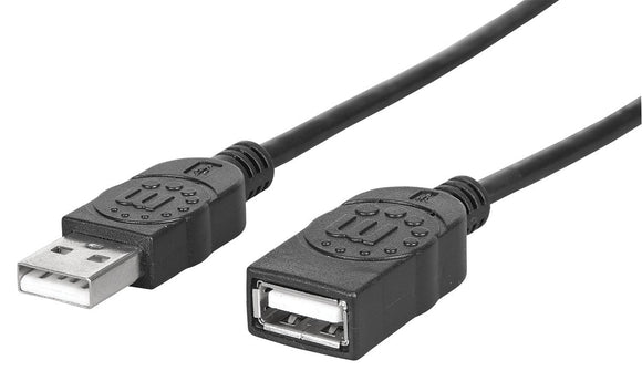 Manhattan 6-Feet High Speed USB Cable A Male/A Female 1.8m, Black (393843)