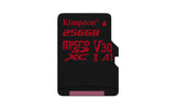 Kingston - SDCR/256GBSP - Me Sdcr 256Gbsp 256G SD Card Canvas React U3 UHS-I V30 A1 W O Adapter