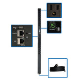 Tripp Lite PDU Switched 1.4kW 16 5-15R 120V 15A LX Platform Interface 5-15P Vertical 0URM Rack-Mount TAA (PDUMV15NETLX)