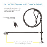 Kensington MicroSaver 2.0 Keyed Twin Cable Lock for Laptops & Other Devices (K65048WW)