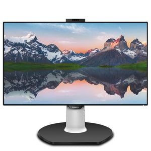 Philips Brilliance 329P9H 31.5" Monitor, 4K UHD, 10-Bit IPS Panel, 87% Adobe RGB/90% Ntsc, USB-C Docking and Built-In KVM, HDMI/DisplayPort, Windows Hello Pop-Up Webcam, Vesa, Smartergobase, Lightsens