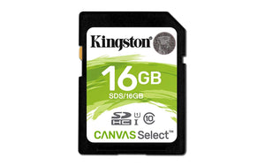 Kingston 16GB SDHC Canvas Select 80R CL10 UHS-I