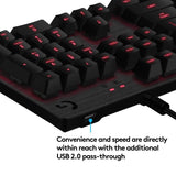 Logitech G413 Backlit Mechanical Gaming Keyboard with USB Passthrough, Carbon (920-008300)