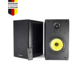 Thonet and Vander KUGEL - 2.0 Wooden Bookshelf Speakers (Black, Pair) - German Engineering and Design