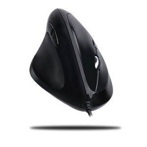 Adesso Imouse E7 - Ergonomic Mouse for Left Hand, with Cable, Programmable Functions, and Adjustable Weight