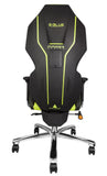 EBLUE Mazer Gaming Executive Racing Chair PU Leather - Ergonomic Swivel Computer, Office or Gaming Chair - Multiple Adjusting Systems - Racing Chair Style Green and Black