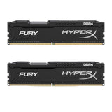 HyperX Kingston Technology Fury Black 32 GB Kit CL15 DIMM DDR4 2400 MT/s Internal Memory (HX424C15FBK2/32)