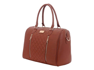 Sandy Lisa Siena Quilted Tote Notebook Carrying Case 14.1", Brown (SLSIE-TOBR-14)