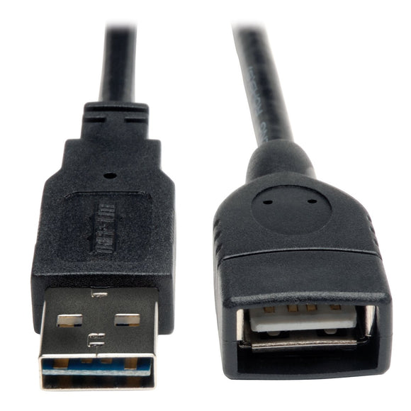 Tripp Lite UR024-006 6-Feet USB 2.0 Universal Reversible M/F Cable, Black