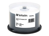 Verbatim 700MB 52x DataLifePlus White Thermal Printable Recordable Disc CD-R, 50-Disc Spindle 94949