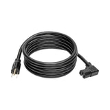 Tripp Lite P019-008-C15RA 8' Heavy Duty Power Extension Cord Cable 15A 14 AWG 5-15P to Right-Angle C15 Black 8'