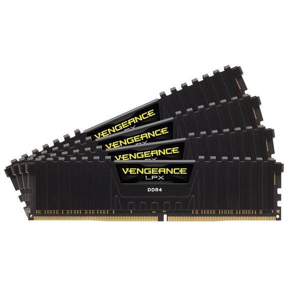 Corsair Vengeance LPX 64GB (4x16GB) DDR4 Dram 2666MHz C16 Memory KitCMK64GX4M4A2666C16, Black