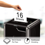 Fellowes Powershred 225Mi Micro-Cut Shredder, 16 Sheet, 16 gallon Waste Capacity