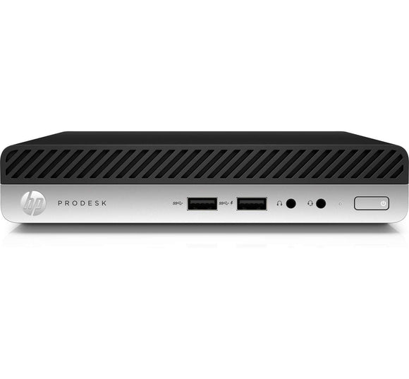 HP Business Desktop ProDesk 400 G4 Desktop Computer - Intel Core i5 (8th Gen) i5-8500T 2.10 GHz - 8 GB DDR4 SDRAM - 256 GB SSD - Windows 10 Pro 64-bit (English) - Desktop Mini - Black, Silver - Intel