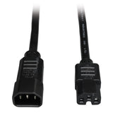 Tripp Lite Heavy Duty Computer Power Cord 16A, 14AWG (IEC-320-C14 to IEC-320-C15) 2-ft.(P018-002)