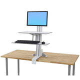 Ergotron WorkFit-S Single HD with Worksurface and Stand, White