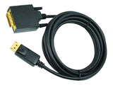 Siig CB-DP1A11-S2 Display Cable, 10', 24+1 Pin Digital DVI (M) to 20 Pin DisplayPort (M), Black