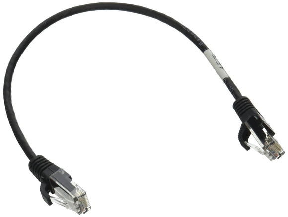 C2G 01054 Cat5e Cable - Snagless Unshielded Slim Ethernet Network Patch Cable, Black (1 Foot, 0.30 Meters)