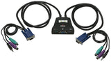 2 Port Mini KVM Switch - PS2 w/ Audio