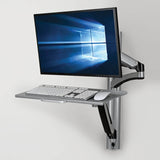 Tripp Lite Wall-Mount for Sit-Stand Desktop Workstation Standing Desk, Single Display with Thin Client Mount, for 13 to 27 in. Monitors