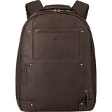 Solo Executive 15.6 Inch Premium Leather Laptop Backpack, Espresso