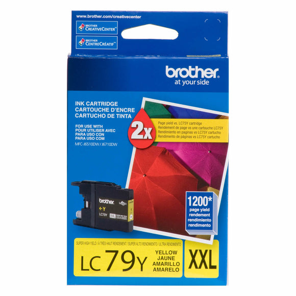 Brother LC79YS Super High Yield XXL Cartridge Ink Retail Packaging (Yellow)