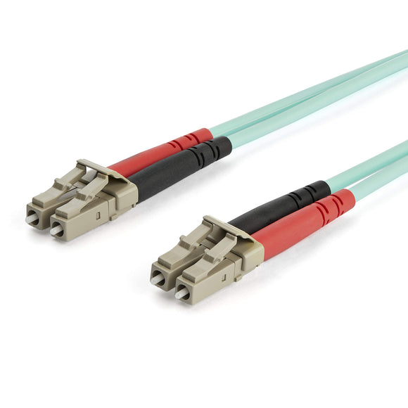 STARTECH 7M OM3 LC to LC Multimode Duplex Fiber Optic Patch Cable - Aqua - 50/125 - LSZH Fiber Optic Cable - 10GB (A50FBLCLC7)