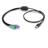 C2G / Cables to Go 27425 USB to Dual PS/2 Keyboard and Mouse Adapter Cable (3 Feet/0.91 Meters)