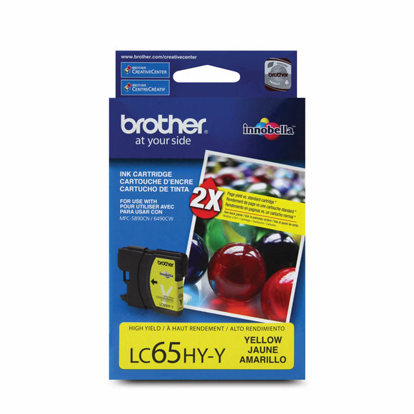 Brother LC65HYYS High Yield Yellow Ink Cartridge