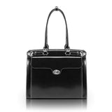 McKlein 94835 USA Winnetka 15" Leather Ladies' Laptop Briefcase Black