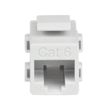 StarTech.com White Cat 6 RJ45 Keystone Jack Network Coupler F/F - RJ45 Coupler - Cat6 Coupler - F/F Cat6 Keystone Jack White Modular (C6KEYCOUPLWH)