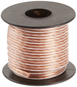 C2G 40528 18 AWG Bulk Speaker Wire, Clear Jacket (25 Feet, 7.62 Meters)