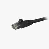 StarTech.com Cat6 Patch Cable, Ethernet Cable, Snagless RJ45 Cable, Ethernet Cord, Cable, 4', Black