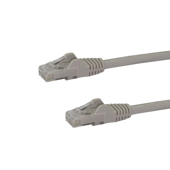 StarTech.com 1ft Gray Cat6 Patch Cable with Snagless RJ45 Connectors - Short Ethernet Cable - 1 ft Cat 6 UTP Cable (N6PATCH1GR)