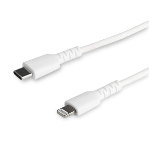 StarTech.com 2m (6.6ft) USB C to Lightning Cable - MFi Certified - Durable USB Lightning Charging Cable - White (RUSBCLTMM2MW)