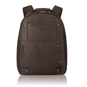 Solo Executive 15.6 Inch Premium Leather Laptop Backpack, Espresso