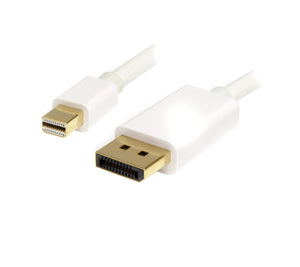 StarTech.com MDP2DPMM3MW 3m 10 ft White Mini DisplayPort to DisplayPort 1.2 Adapter Cable M/M - DisplayPort 4k with HBR2 Support - Mini DP to DP Cable