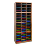 Safco Products 7131MO Value Sorter Literature Organizer, 72 Compartment, Medium Oak