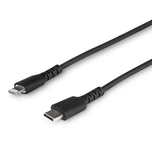 StarTech.com 2m (6.6ft) USB C to Lightning Cable - MFi Certified - Durable USB Lightning Charging Cable - Black (RUSBCLTMM2MB)