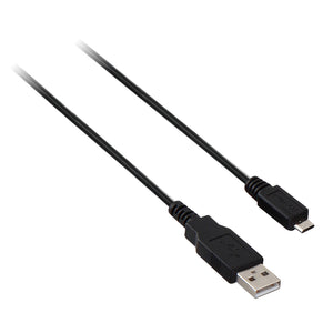 V7 High-Speed Micro USB 2.0 Device Cable - 3 feet - A Male to B Male Charge and Sync for Smartphone, Digital Cameras, MP3 Player, Tablets (V7N2USB2AMCB-03F) - Black