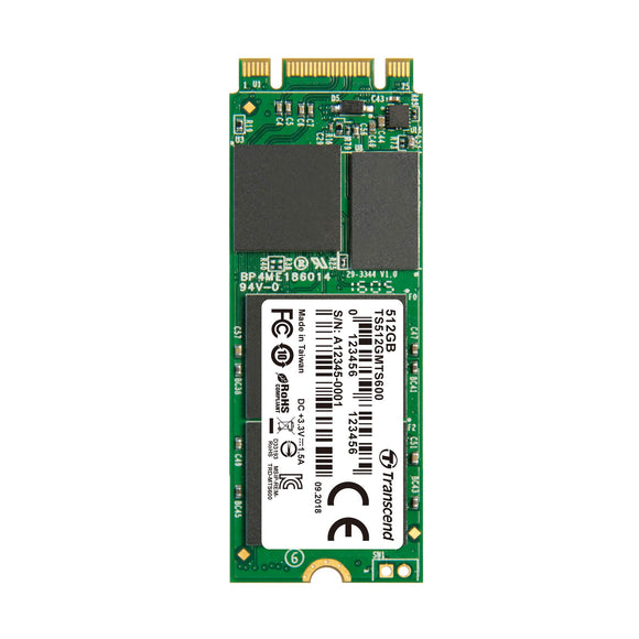 Transcend 512 GB SATA III 6GB/S MTS600 60mm M.2 SSD up to 560MB/S Read and 310MB/S Write Flash Memory, TS512GMTS600