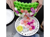 Hisen 37 Grid Honeycomb Food Grade Silicone Ice Block Ice Cube Tray