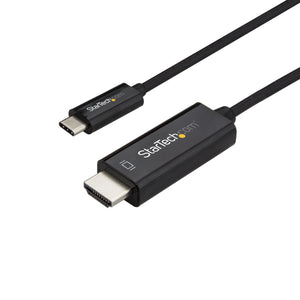 StarTech.com USB C to HDMI Cable - 1m / 3 ft - Black - 4K at 60Hz - Thunderbolt 3 Compatible - USB C Cable - Computer Monitor Cable (CDP2HD1MBNL)