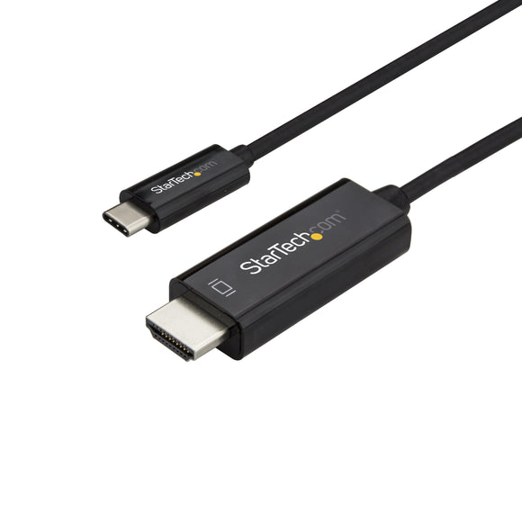 StarTech.com USB C to HDMI Cable - 1m / 3 ft - Black - 4K at 60Hz - Thunderbolt 3 Compatible - USB C Cable - Computer Monitor Cable (CDP2HD1MBNL)