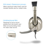 Cyber Acoustics AC-8000 Stereo Headset for Kids, Silver