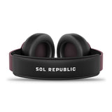 SOL REPUBLIC Master Tracks XC Over-Ear Headphones, Studio Tuned by Calvin Harris, Virtually Indestructible, 6-foot long Coiled Pro Cable, Detachable 14" Adapter, Mic + Music Control, SOL-HP1631RD