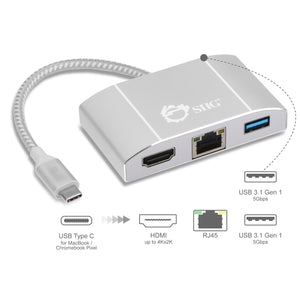 Siig Multi-Task External Video Adapter, Gray/White (JU-H30512-S1)