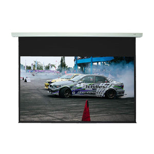 128in Diag Luna Hd Gray 16:9 Motorized Projector Screen (vf)