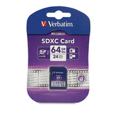 Verbatim 64GB SDXC Flash Memory Card, Black 97466