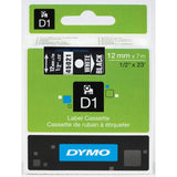 DYMO Labeling Tape, D1, Split Back, Adhesive, Easy Peel, 1/2"x23', Black on White